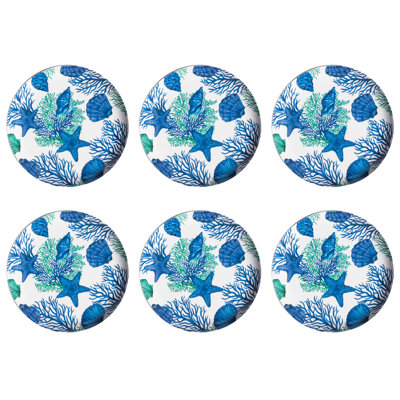 Assiette à salade en mélamine Coastal - bleu - 8,5 po