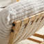 Canapé d'appoint sans accents, canapé simple décontracté, tissu velours côtelé, pour le salon et la chambre à coucher, avec dossier, siège simple, blanc cassé