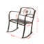 Chaise berçante d'extérieur en métal Ameiyah