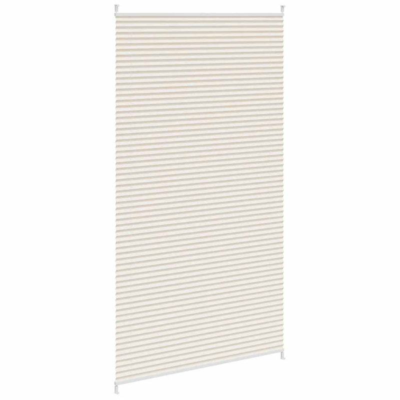 Room Darkening Pleated Blind, Cream, 110cm W x 200cm L