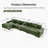 170'' Oversized Cloud Modular U-Shape Sectional Couch - Premium Corduroy Fabric With Chaise, Deep Seat, Wide Armrests & 8 Throw Pillows | Easy Assembly For Living Rooms & Studies-1718217506