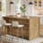 59" W Kitchen Island with Two Storage Shelves