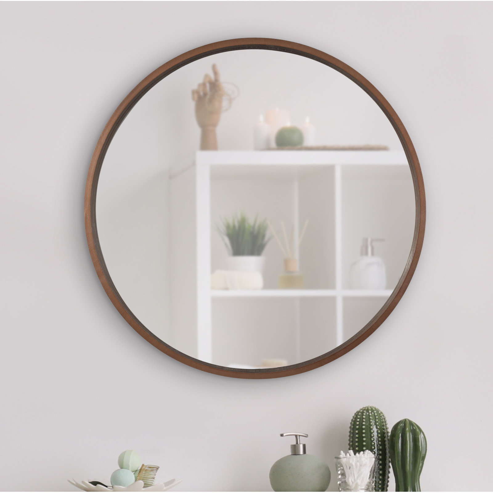 Arranjeet Accent Mirror, 21.6" x 21.6", Bronze