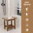 Shower Stool with Space-Efficient Storage Shelf-129496233