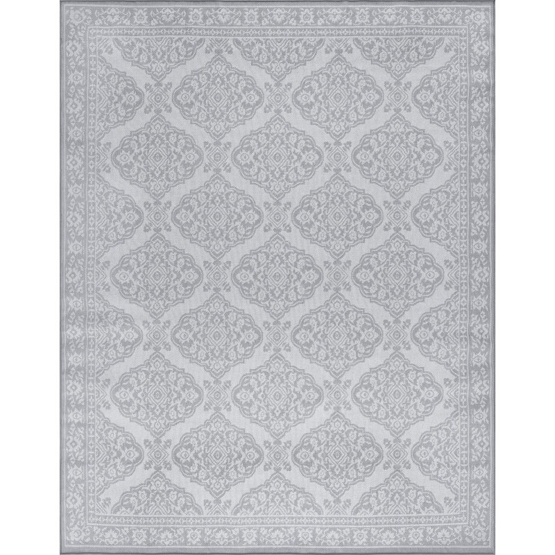 Tapis gris tissé à plat Campbelltown, Rectangle 2 pi x 3 pi