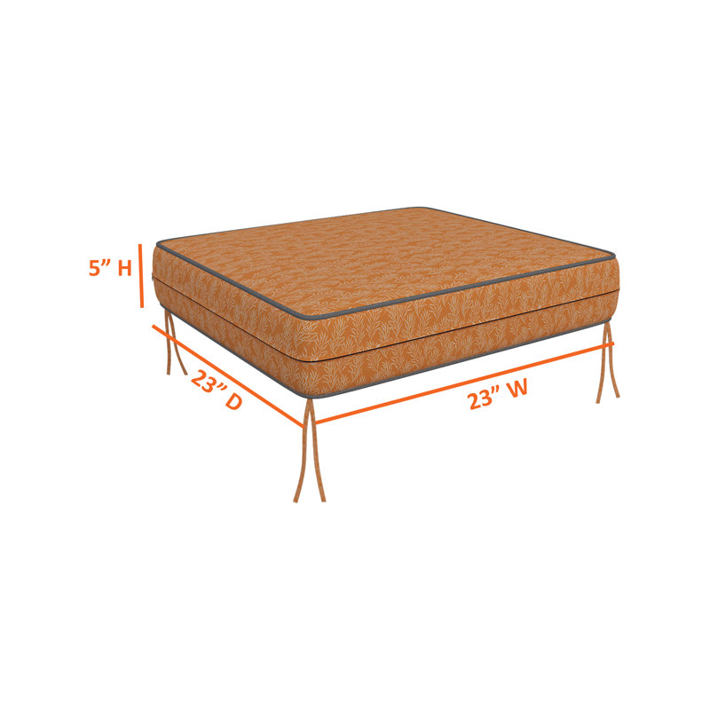 Housse de coussin pour l'extérieur, H 5 po x l 23 po x P 23 po