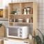 Garde-manger à 2 portes avec 3 tablettes - Compartiment de cuisine moderne, amplement de rangement pour la salle à manger, électroménagers, espace de rangement