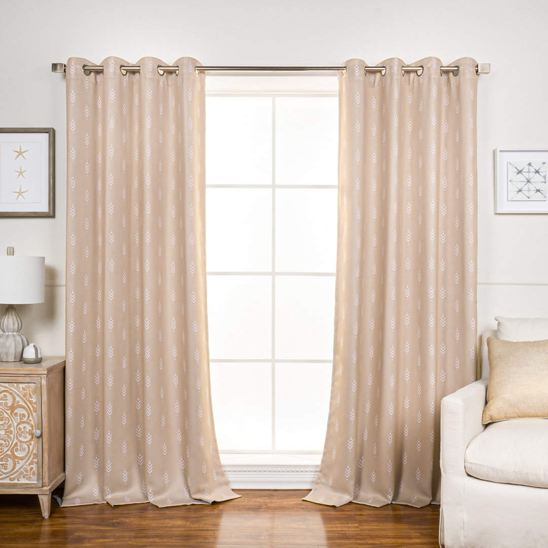 Yountville Polyester Room Darkening Curtain Pair (Set of 2) Red Barrel Studio® Curtain 