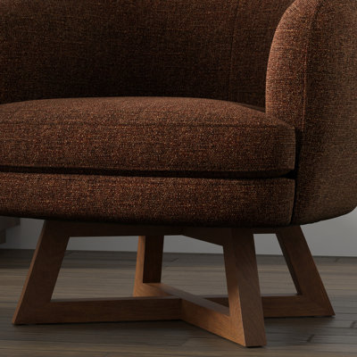 Chaise d'appoint pivotante rouge chili