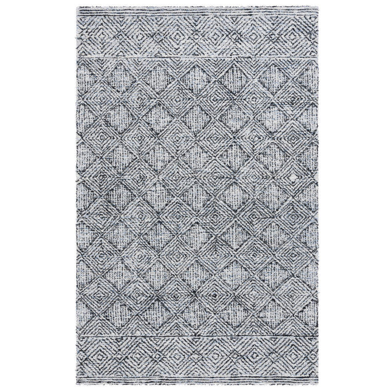 Tapis géométrique en laine touffeté à la main Jaymar, Rectangle 6 pi x 9 pi