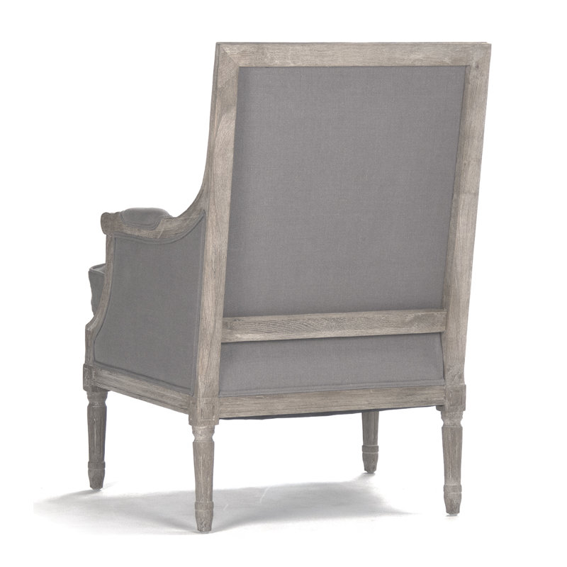 Bodil Linen Armchair, Natural 100% Linen, Brown