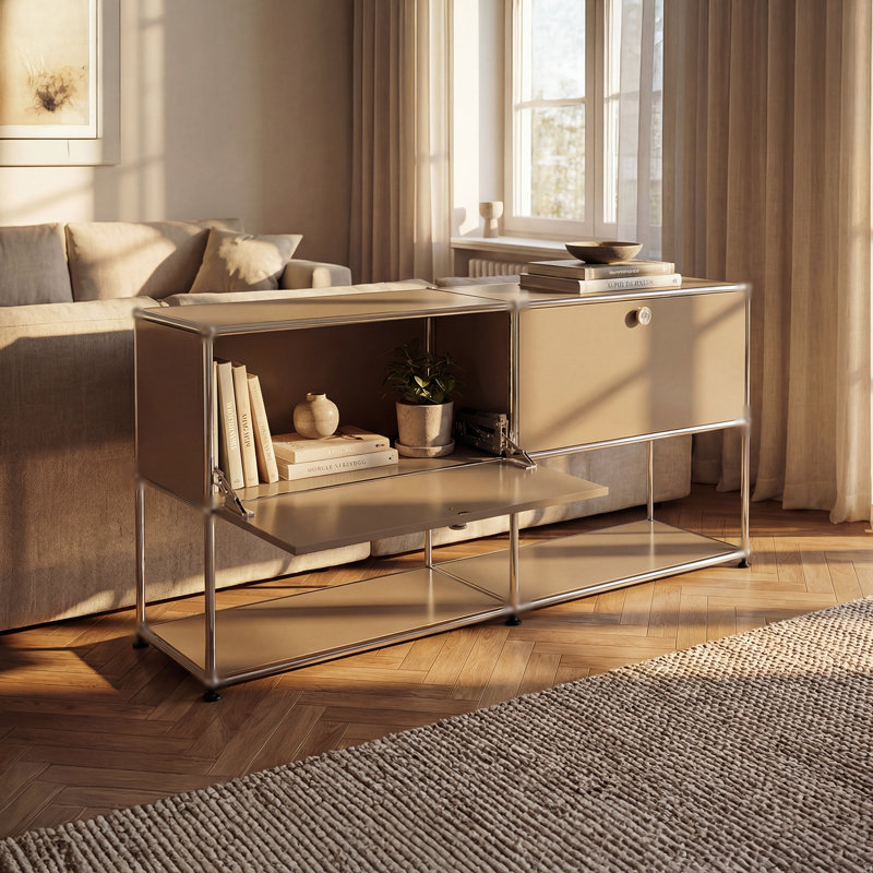 Modern Accent Storage Cabinet, Brown
