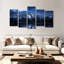 «Night Sky At Grand Teton» sur toile, reproduction de 5 pièces-2036231132