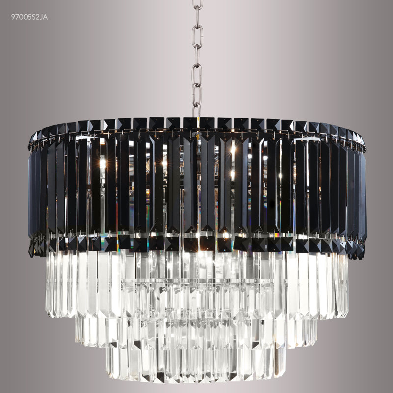 Contemporary Europa 11 - Light Chandelier, Black