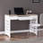 Writing Desk - Creamy White With Natural Desktop, Trellis Legs, Center Organization Drawer, 43x21x30 In, 58 Lb Desktop Trim, Drawer Organization, , 21"x30"x43", 58lb