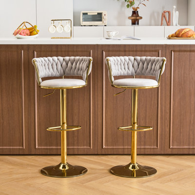 Tabouret de bar pivotant à hauteur réglable