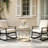 Side Table Set of 2, Living Room End Table with Marble Table Top & Metal Frame