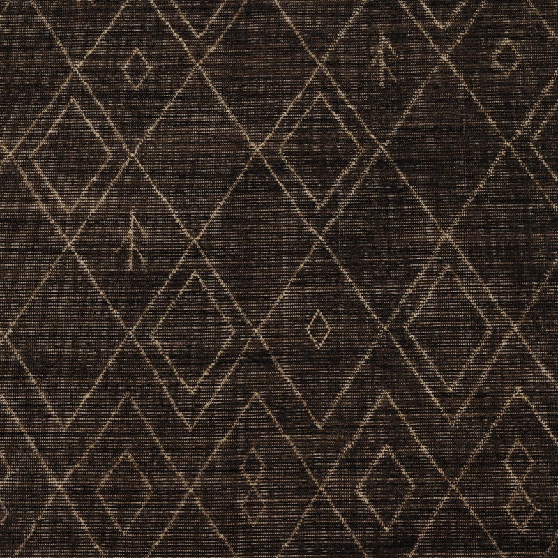 Nador Hand Knotted Moroccan Area Rug, Brown, Rectangle 9' x 12'