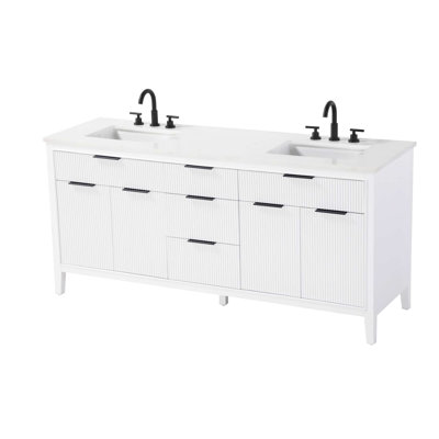 Meuble-lavabo double 72 po blanc