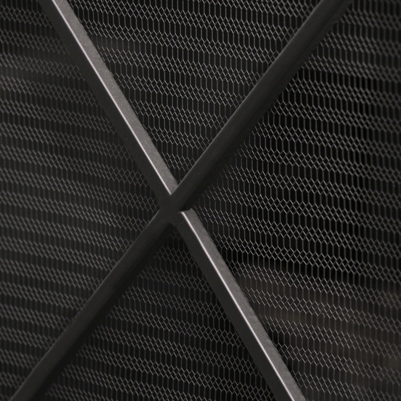 Pare-étincelles en fer - panneau simple, diamant élégant contemporain, l 41,5 po x P 8,9 po, H 32,1 po, foyer au design noir minimaliste 40,54 po, 9,06 po et 32,36 po