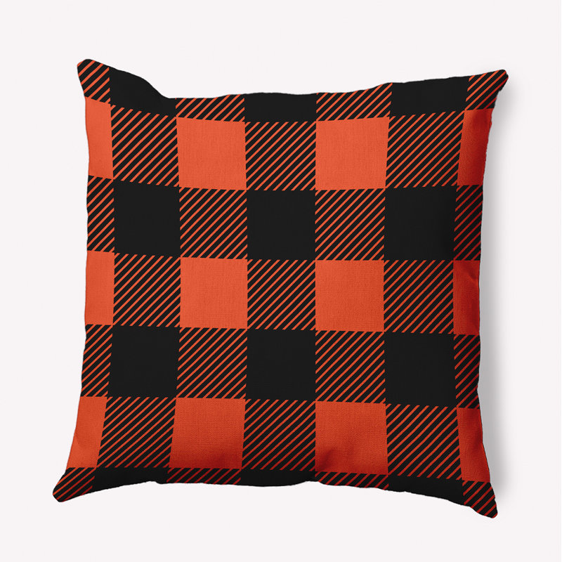  Housse de coussin décoratif en polyester par E by Design, 20 po x 20 po, Orange récolte