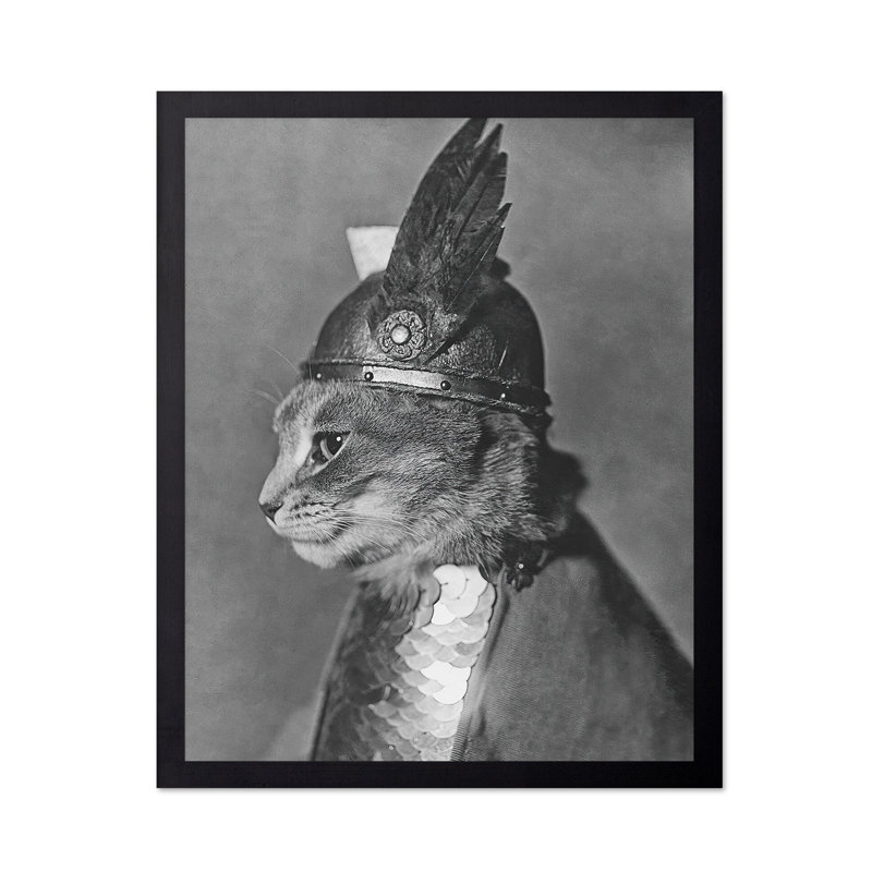 Brunnhilde le chat, 11"H x 14"W, Poster, Black Framed