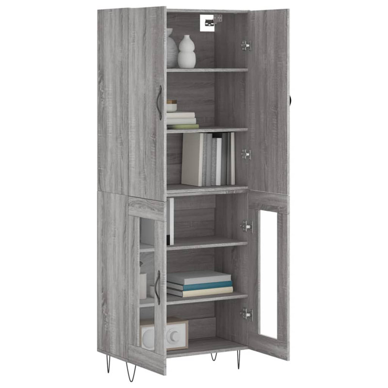 Hermbusche 69.5 cm W Highboard, Grey Sonoma