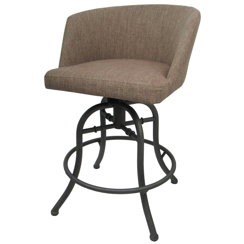 Dupont Cermenho Swivel Tilt Counter Metal Bar Stool 26" Joey - Basin Beige - Grey, Basin Beige, Bar Stool (30” Seat Height)