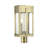 2 Light Black Large Outdoor Post Top Lantern With Brushed Nickel Candles And Clear Glass-189636725