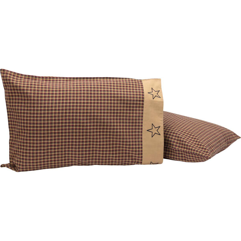 Patriotic 100% Cotton Plaid Pillowcase