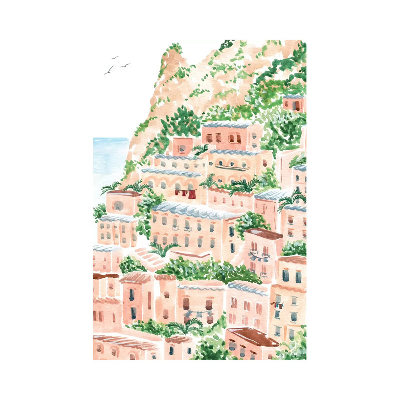 An Italian Shore by Sabina Fenn - Painting on Canvas, Wrapped Canvas, 30.48cm H x 20.32cm W x 1.91cm D