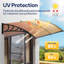 Auvent de porte de fenêtre en polycarbonate brun avec support noir-51203727