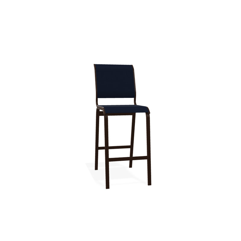 Tabouret de bar 29,5 po Holna, Bleu marine 13D Sunbrella®, Kona texturé