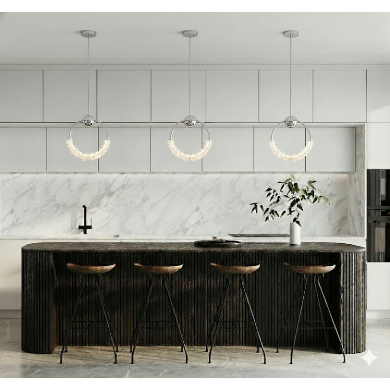 Luminaire suspendu géométrique 1 lumière DEL