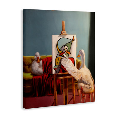 Duckcasso, peintre amusant, toile de canard