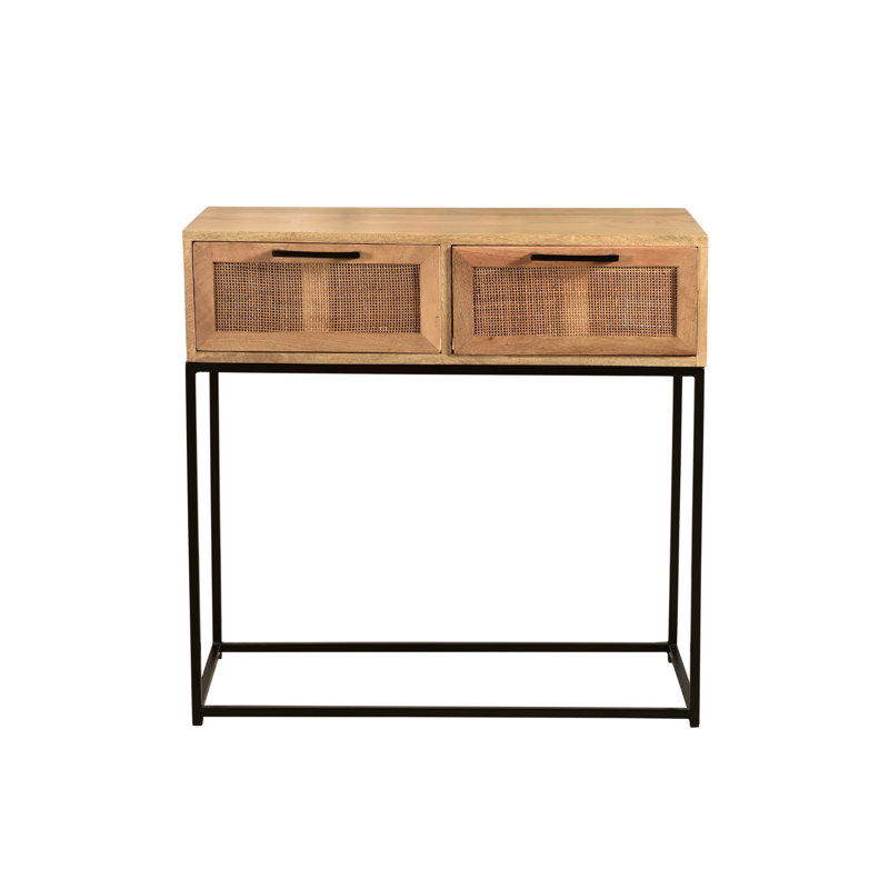 Surrender 80cm Solid Wood Top Console Table