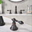 Robinet de salle de bain à deux poignées avec ensemble de bonde 6 "à 10" Signature Collection Signature - Bronze huilé-6728229