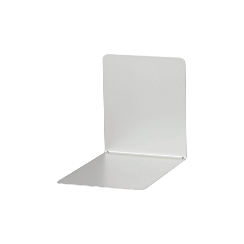 Modern & Contemporary Metal Non-Skid Bookend, Silver