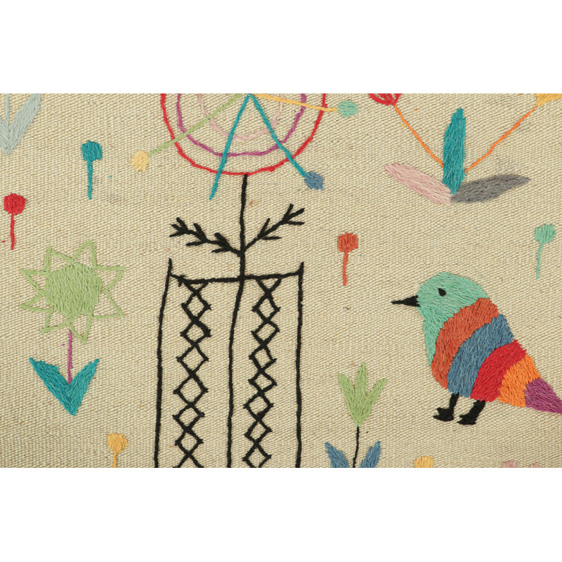 Rug & Kilim’S Suzani Style Kilim Runner Rug With Polychromatic Pictorials