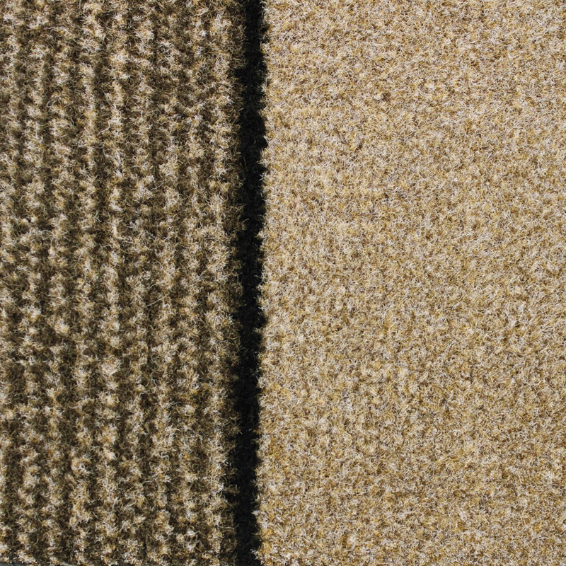 Miracle Non-Slip Striped Indoor Doormat, 0.65cm H x 60cm W x 90cm L, Beige