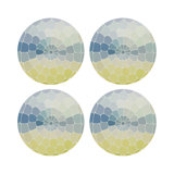 Mosaico Vegan Leather Round Pebble Placemat