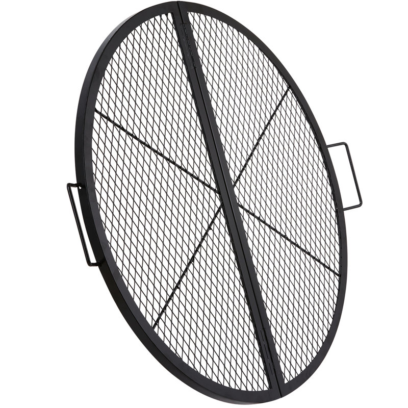 Barbecue rond en acier robuste de 36 pouces pliable pour barbecue extérieur et camping