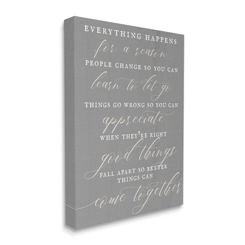 Good Things Fallpart, Toile tendue, H 40 po x l 30 po x P 1,5 po