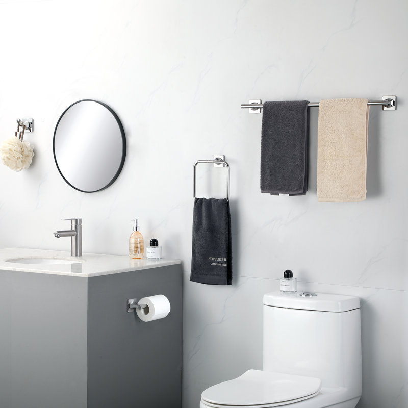 Ensemble de porte-serviettes 5 pièces, Chrome poli