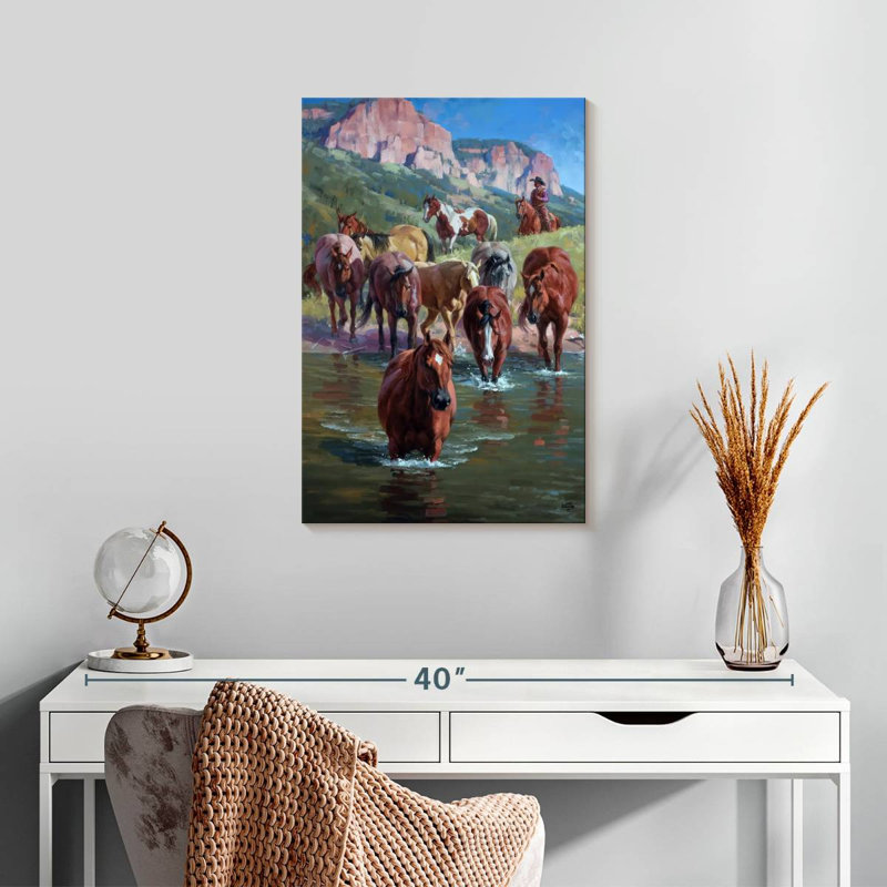 Brampt The Crossing Herd, 24" H x 16" W