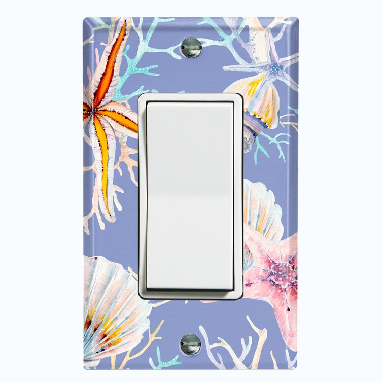 WorldAcc Metal Light Switch Plate Outlet Cover (Coral Reef Clam Star Fish  Blue- Single Rocker) - Wayfair Canada