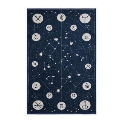 Machine Washable Space Gray Area Rug