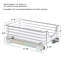 Organisateur de rangement élastiqué coulissant / coulissant en acier chromé élisandra Glidez pour utilisation sous l'armoire - Conception à 1 niveau - Convient à une armoire ou une tablette de taille standard-1119066392-1119086457-1094292326