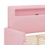 Lit plateforme tapissier avec tiroir, bande lumineuse à DEL et port USB, lit de rangement en tissu PU-480566597-480566596