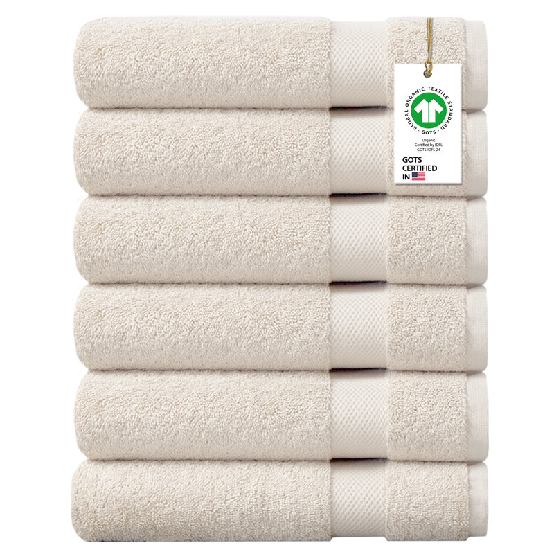 Drap 100% coton biologique Delara, Ivory, 6